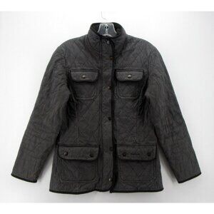 Barbour Jacket 4 Polarquit Barn Quilted Coat Fleece Lined Utility *